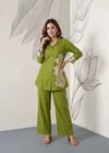 K 1236 By Naisha Mul Chanderi Hand Embroidery Co Ord Set